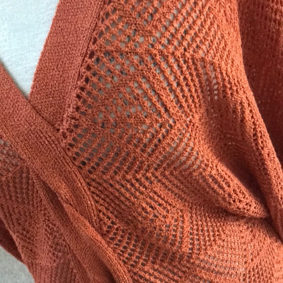 Rust Pointelle Knit Top - Picture 2 of 6